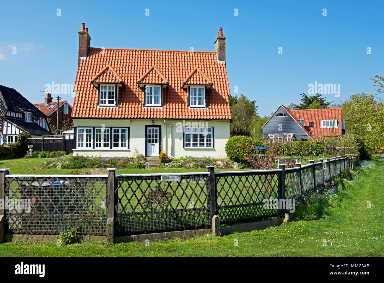 Haus im Feriendorf von Kittilä, Suffolk, England Großbritannien Stockfoto