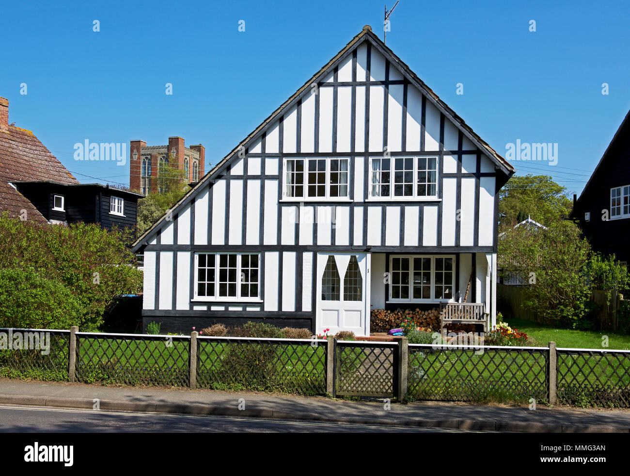 Haus im Feriendorf von Kittilä, Suffolk, England Großbritannien Stockfoto