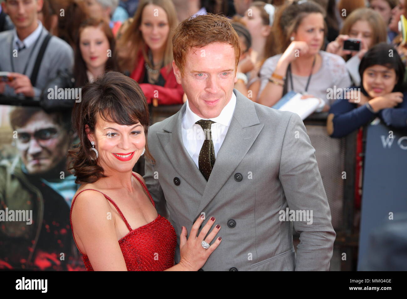 UK - Unterhaltung - Helen McCrory und Damian Lewis dem UK Film Premiere von HARRY POTTER UND DIE HEILIGTÜMER DES TODES - Teil 2, der Trafalgar Square, London vom 7. Juli 2011 Stockfoto