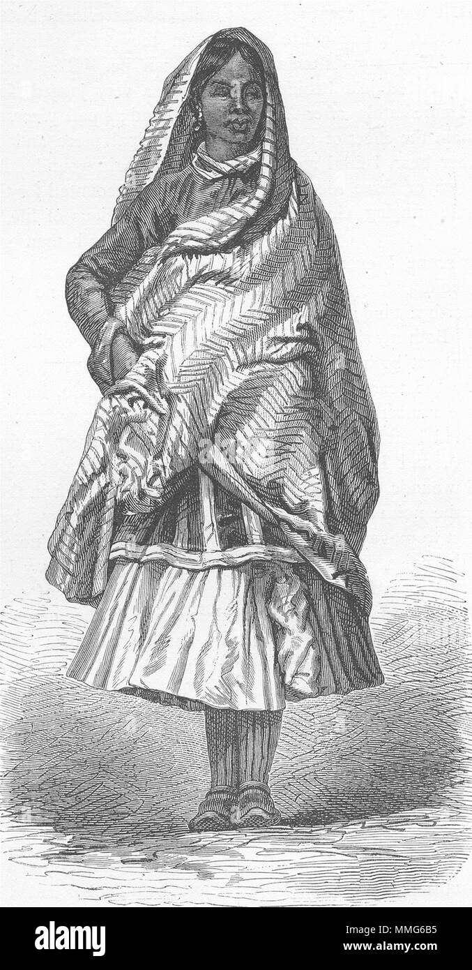 Indien. Himalaya. Bäuerin von North 1880 alte antike Bild drucken Stockfoto