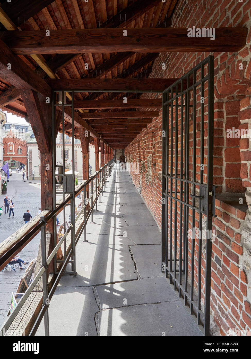 Krakau die Stadtmauer von St. Florian's Gate Polen Stockfoto