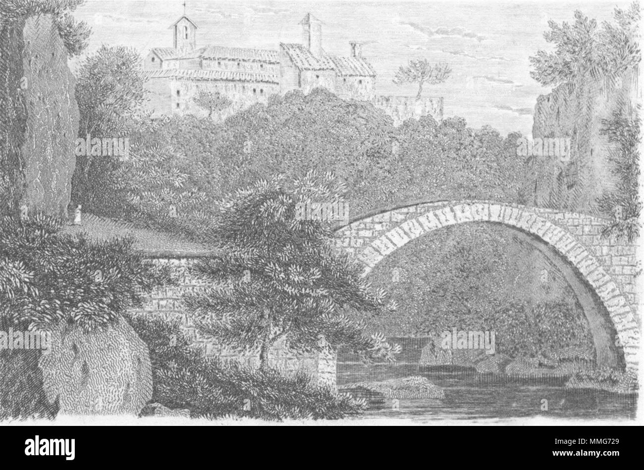 WALES. Aabenraa. DUGDALE c 1840 alte antike vintage Bild drucken Stockfoto