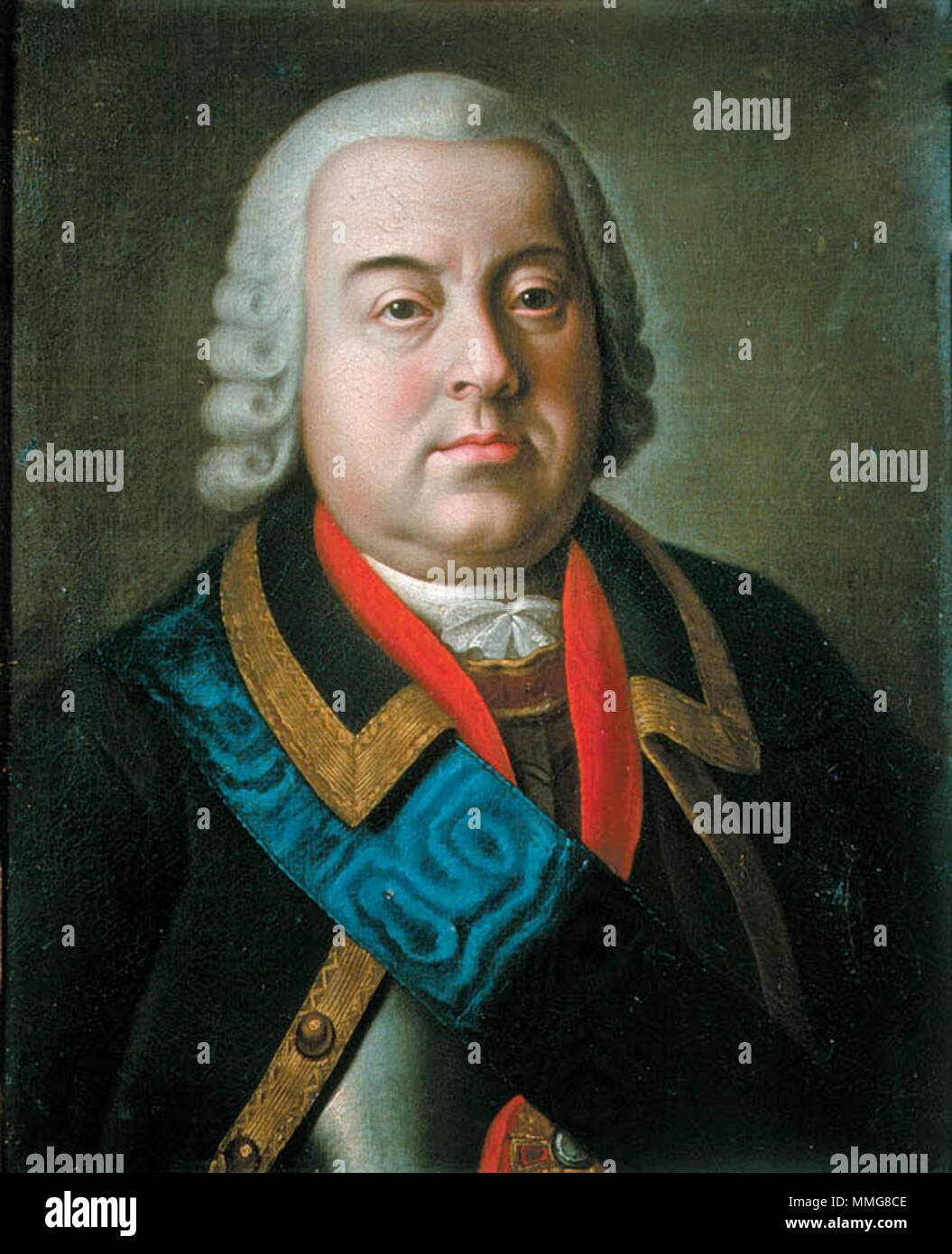 Fürst Nikita Yurievich Trubezkoi (1699-1767) russischer Staatsmann und Feldmarschall (1756), Minister für Verteidigung der Russischen Föderation 1760. Stockfoto
