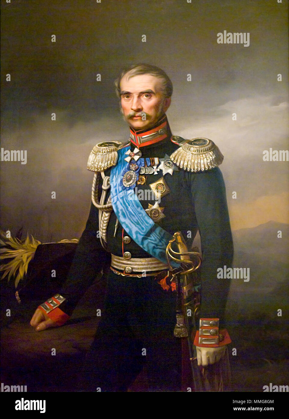 Prinz, Illarion Illarion Vasilchakov Illarionovich Vasilchikov (1805 - 1862) der imperialen russischen Allgemeinen. Stockfoto