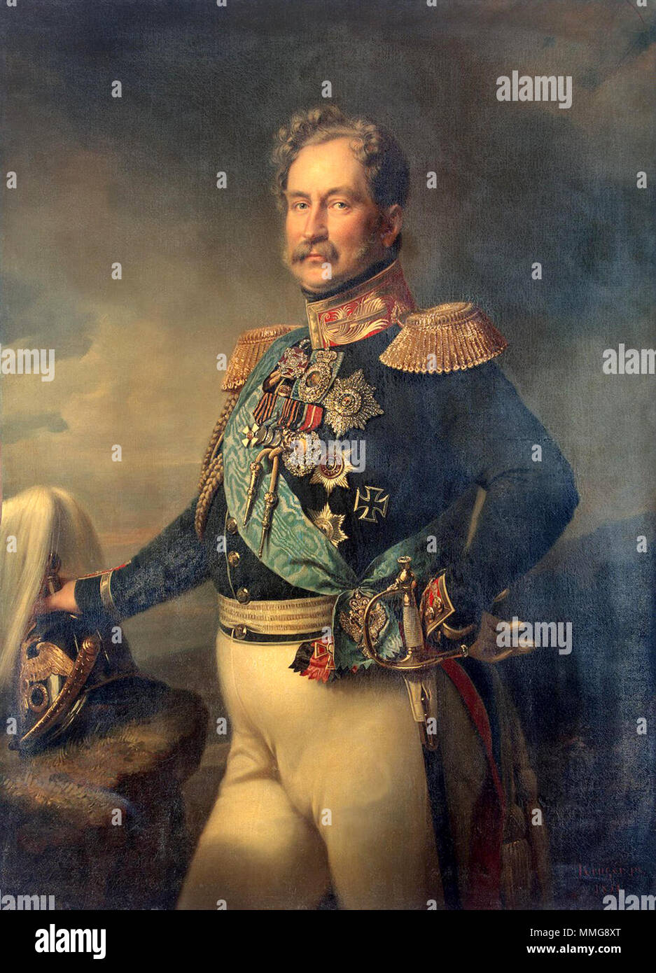 Alexеу Fyodorovich Orlow (1787-1862), russischer General und Prime Minister, Prinz Alexey Fyodorovich Orlov. Stockfoto