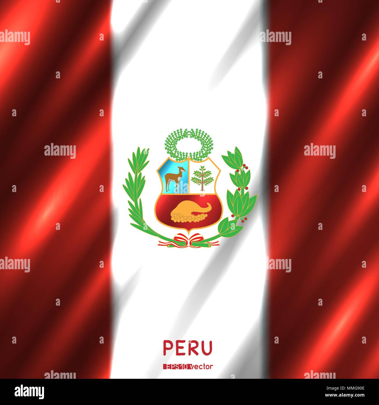 Nationale Peru Flagge Hintergrund Stock Vektor