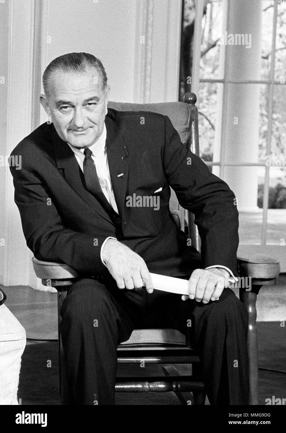 Lyndon Baines Johnson (1908-1973), LBJ, US-amerikanischer Politiker, der als 36. Präsident der Vereinigten Staaten von 1963 bis 1969 gedient Stockfoto