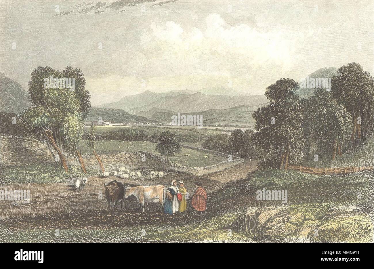 Schottland. Latschin-korridor gehört-y-Gair. Wales in 1833 Finden alte antike Bild drucken Stockfoto
