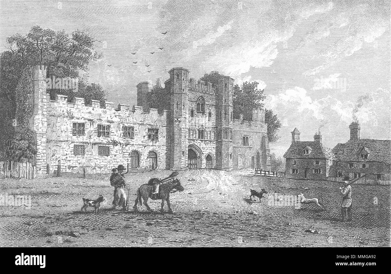 SUSSEX. Battle Abbey Godfrey Webster. Ausflüge 1822 alten, antiken Drucken Stockfoto
