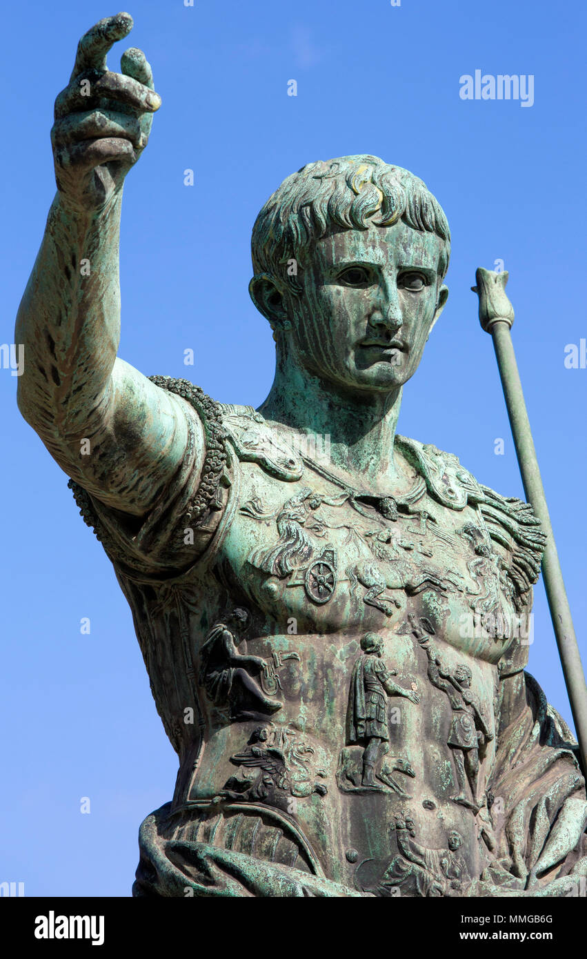 Caesar Augustus auf die Via dei Fori Imperiali, Rom, Italien, Europa Stockfoto