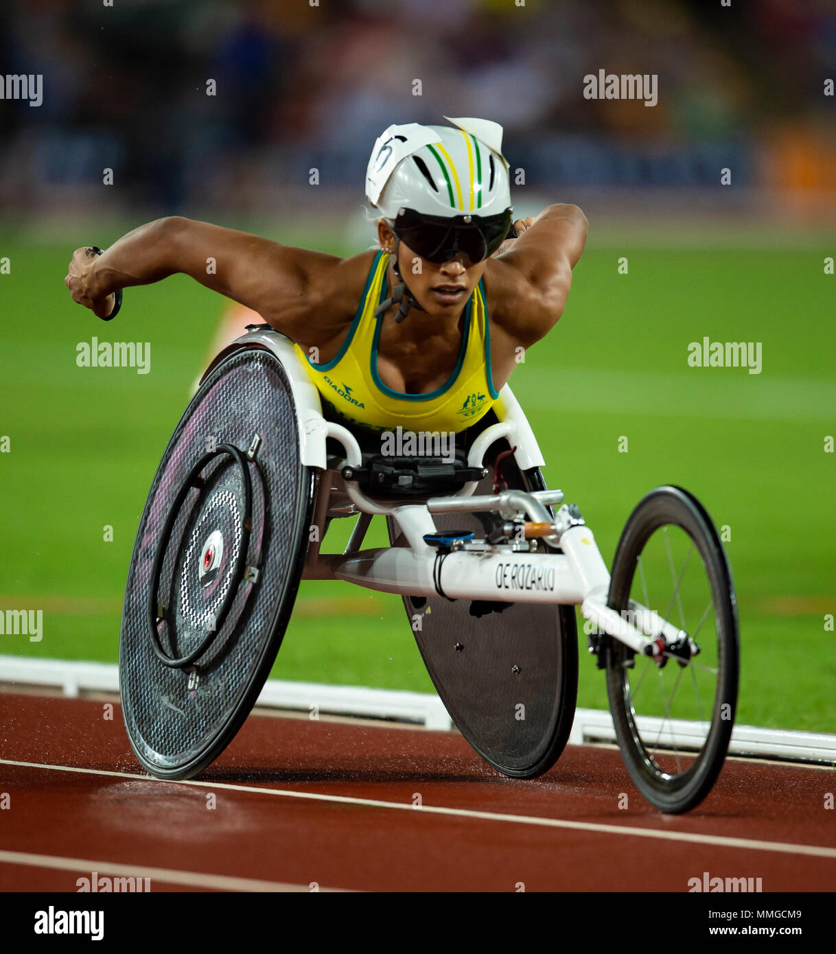 Frauen 1500 m T54 Final-Commonwealth Spiele 2018 Stockfoto