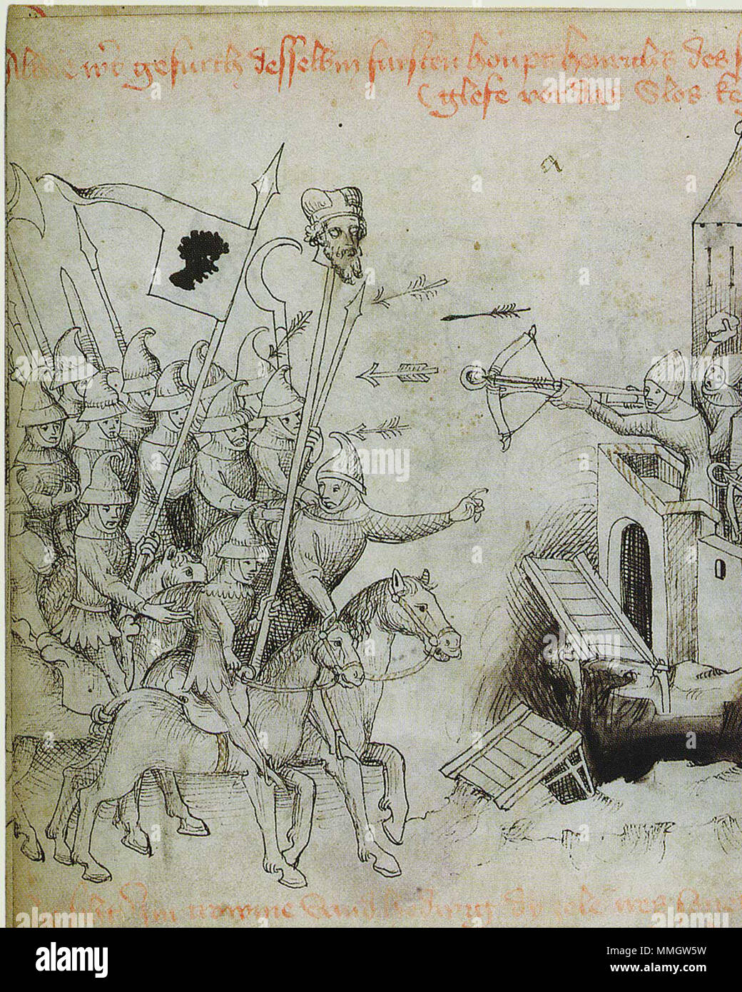 . Bitva u Lehnice. 15. Jahrhundert. Unbekannt 86 BitvaULehnice Stockfoto