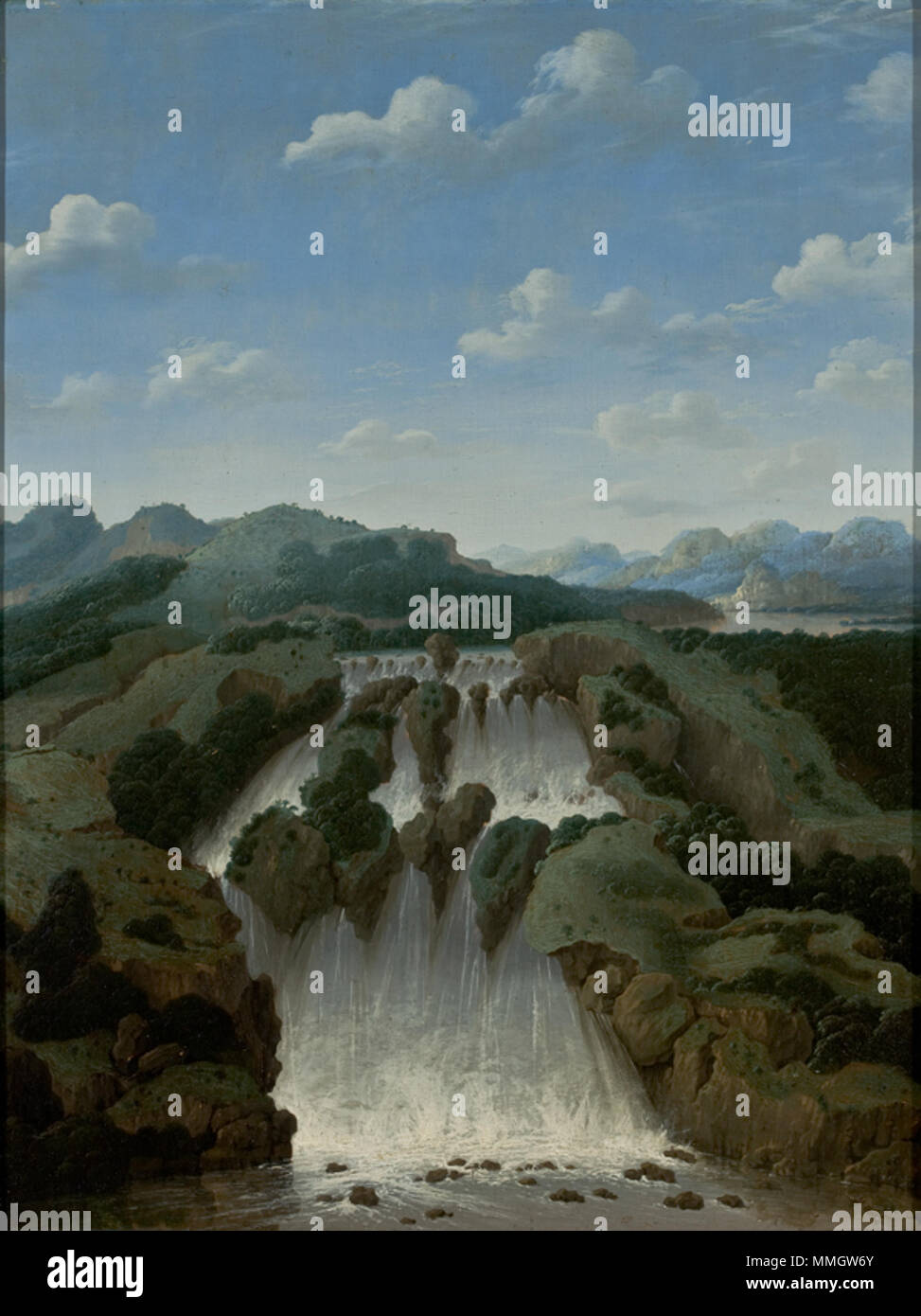 Englisch: Paulo Afonso fällt, Português: Cachoeira de Paulo Afonso. 1649. Frans Post - Cachoeira de Paulo Afonso Stockfoto