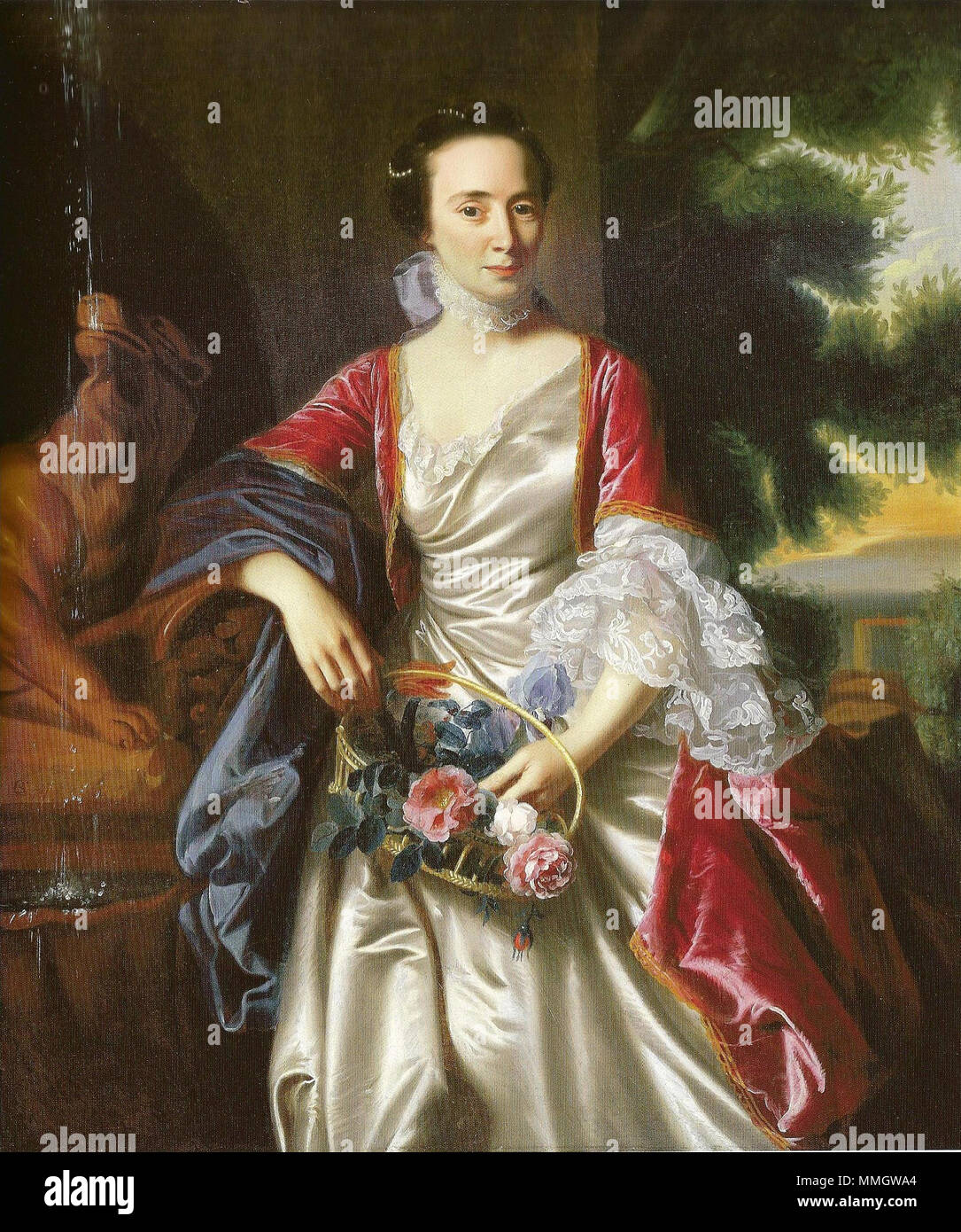 Portrait von Rebecca Boylston. 1767 (Rokoko), eines seiner frühen Werke. John Singleton Copley - Rebecca Boylston Stockfoto