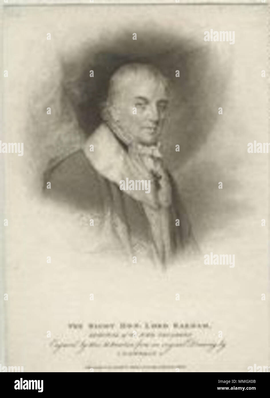 . Englisch: Charles Middleton, 1st Baron Barham (1726-1813), veröffentlicht 1809. Marie Anne Bourlier, nachdem John Downman 1 stBaronBarham Stockfoto