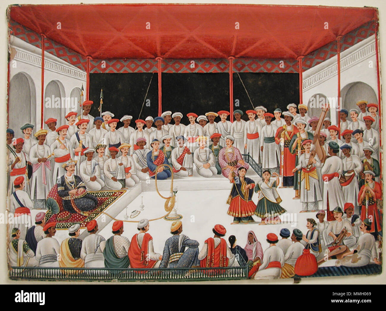 . Englisch: Erstellungsdatum: Ca. 1850 Display Abmessungen: 6 1/2 x 9 1/16 in. (16,5 cm x 23 cm) Kreditlinie: Edwin Binney 3 Sammlung Beitritt Artikelnummer: 1990.1396 Sammlung: Die San Diego Museum der Kunst. 23 Februar 2004, 14:38:00. Englisch: thesandiegomuseumofartcollection ein Prinz und sein Hof sehen Sie einen Tanz (6124601087) Stockfoto