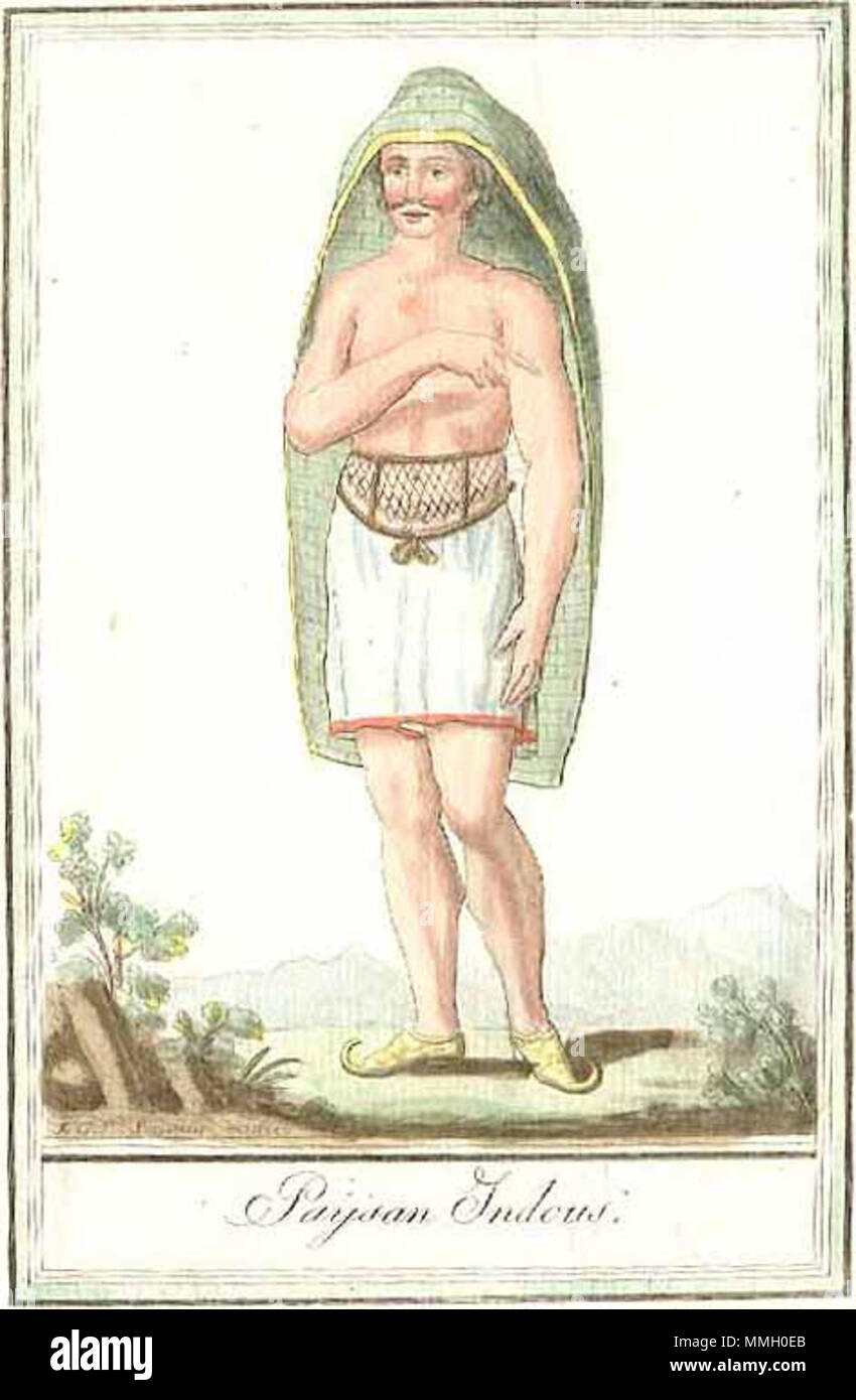 . Englisch: Ein 'indischen Bauern", von Jacques Grasset de Saint-Sauveur und Pierre Sylvain Marechal, 'Kostüme civils actuels de tous les peuples connus", Paris, 1788 Quelle: ebay, Dez. 2001. 1788. Unbekannt Ein "indischen Bauern," von Jacques Grasset de Saint-Sauveur und Pierre Sylvain Marechal, 'Kostüme civils actuels de tous les peuples connus", Paris Stockfoto