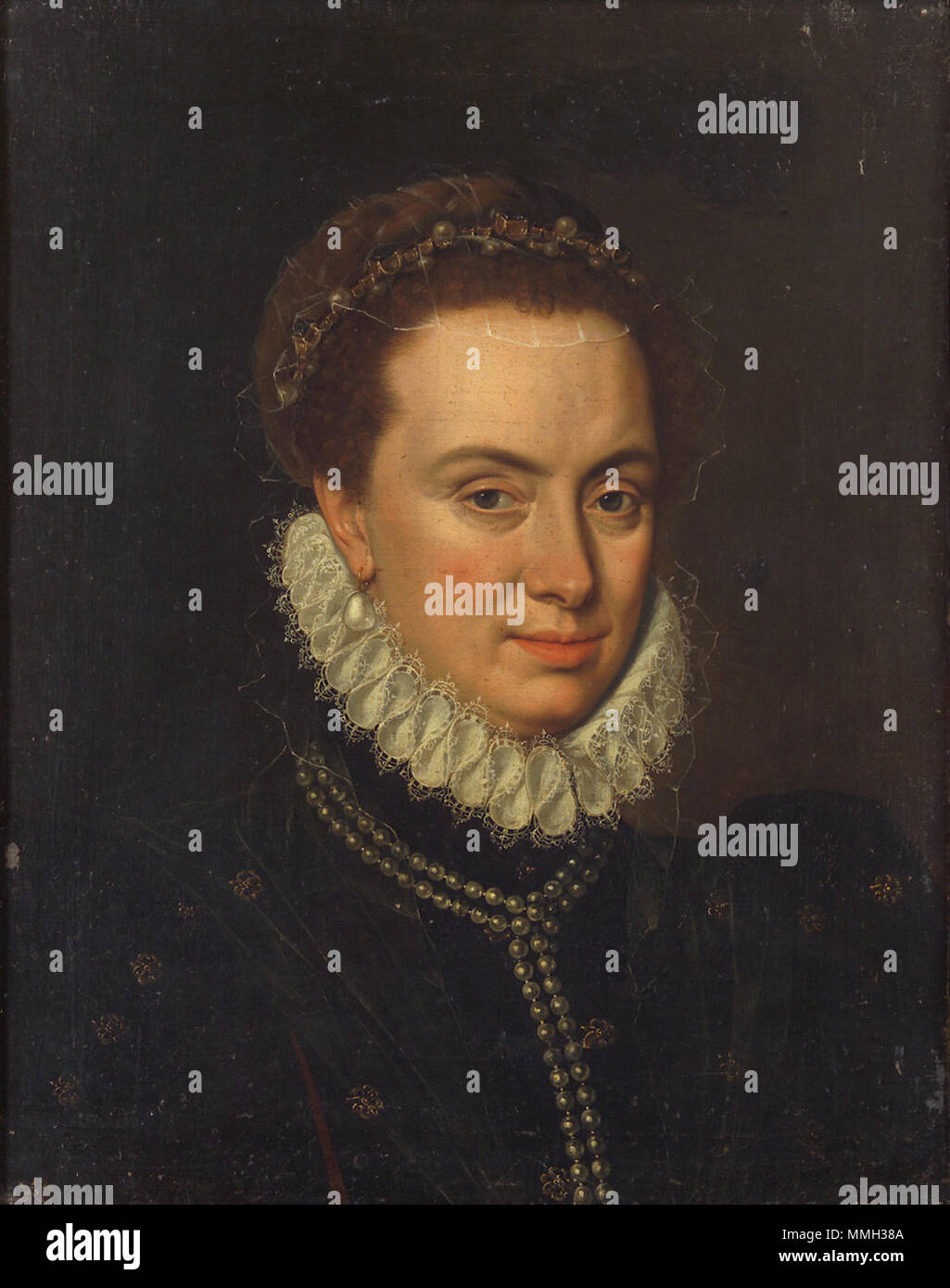 English: Margarete von Parma (1522-1586), Brustbild, etwa Vierzigjährgen. ca. 1562. Anthonis Mor009 Stockfoto