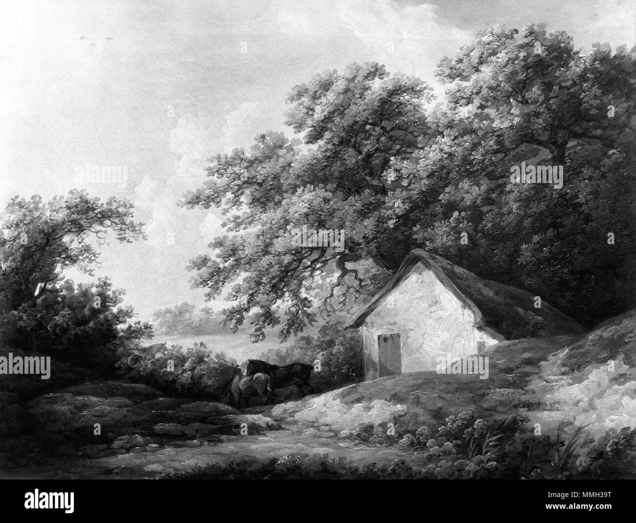 Eine waldige Landschaft. 1792. David Brown, einem waldreichen Landschaft, 1792 Stockfoto