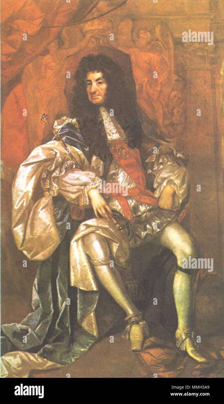 . Englisch: Charles II. von England. Malerei Norsk Bokmål: Karl 2 av-England. ca. 1680. Charles II 1680 Edward Hawker Stockfoto