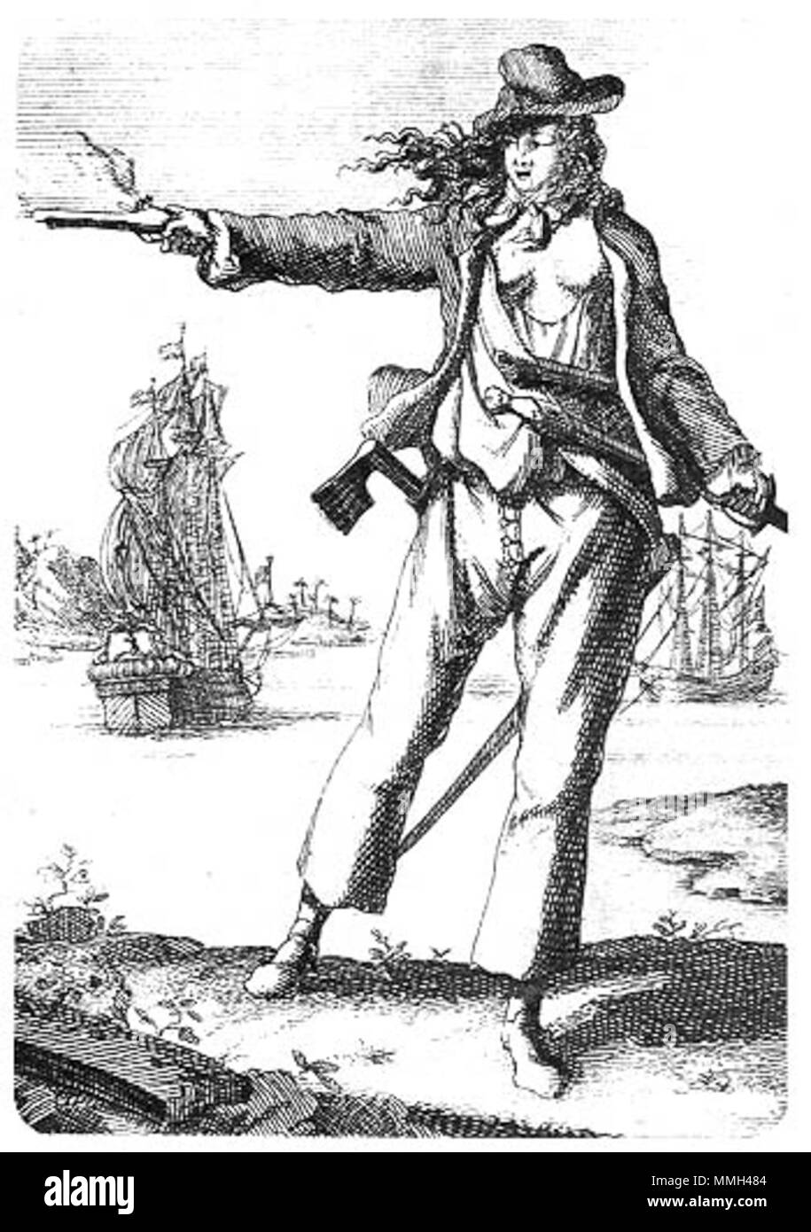 . Der Pirat w: Anne Bonney (1697-1720). 18. Bonney, Anne (1697-1720) Stockfoto