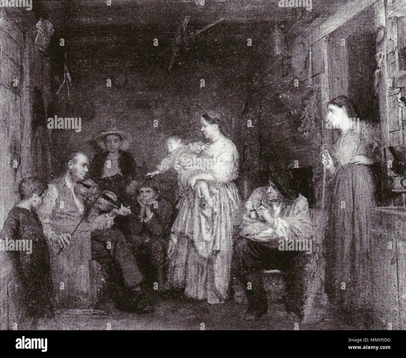 . Eastman Johnson - Fummeln seinen Weg - Öl auf Pappe - 20.75 x 24.75 in-c 1866 - von Eastman Johnson: Malerei Amerika - Abb. 60 pg 151 Eastman Johnson - Fummeln seinen Weg - ebj - Abb. 60 pg 151 gescannt Stockfoto