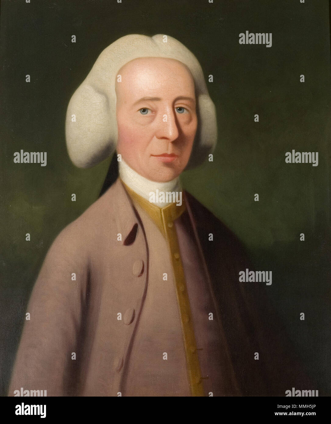 . Englisch: Ein Öl auf Leinwand Portrait von Charles Gray (1696-1782), MP von Colchester, zwischen anderen Interessen, jetzt in der Hollytrees Museum in Colchester hängen. Die Beschreibung gibt, dass es eine Kopie eines anderen Malerei (vorher) hängen in Birke Halle. 61 x 51 cm. . Datum unbekannt; man kann vermuten, dass wenn gainsborough das original Künstler waren, sollte es um 1748-1758 gemalt zu haben. John Lewis Reilly (1857-1899), angeblich nach Thomas Gainsborough (1727 - 1788). Charles Gray Stockfoto