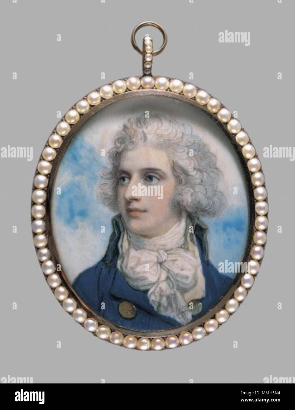 . Englisch: Herr C. Bradshaw Aquarell auf Elfenbein von Richard Cosway. Cincinnati Art Museum Portrait von Herrn C. Bradshaw. 1790. Herr C. Bradshaw Aquarell auf Elfenbein von Richard Cosway Stockfoto