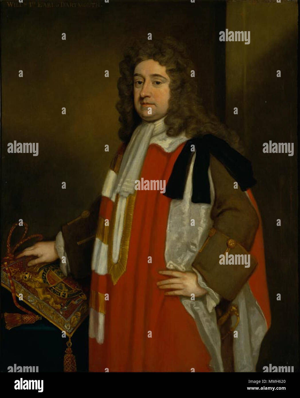 Porträt von William Legge, 1st Earl of Dartmouth, britischer Politiker und Lord privy Seal (1672-1750). Im ersten Quartal des 18. 1 stEarlOfDartmouth Stockfoto Porträt von William Legge, 1st Earl of Dartmouth, britischer Politiker und Lord privy Seal (1672-1750). Im ersten Quartal des 18. 1 stEarlOfDartmouth Stockfoto