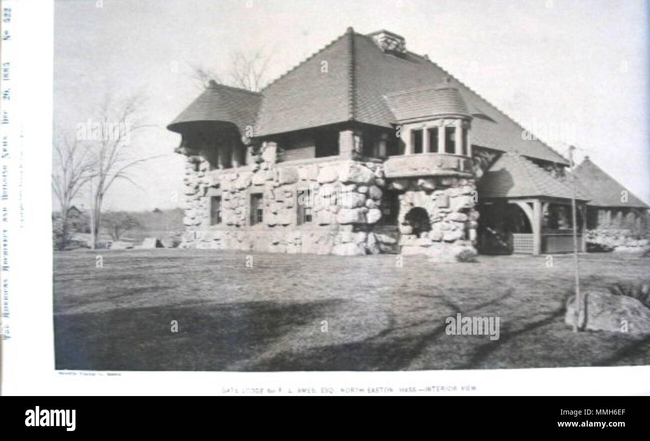 . 26. Dezember 1885. Unbekannter Fotograf 42 Ames Gate Lodge (North Easton, MA) - südfassade Stockfoto