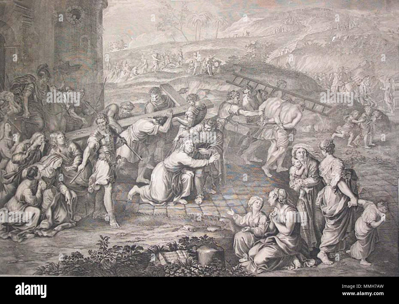 Gérard Audran - Jesus sendo levado ao Calvário Stockfoto