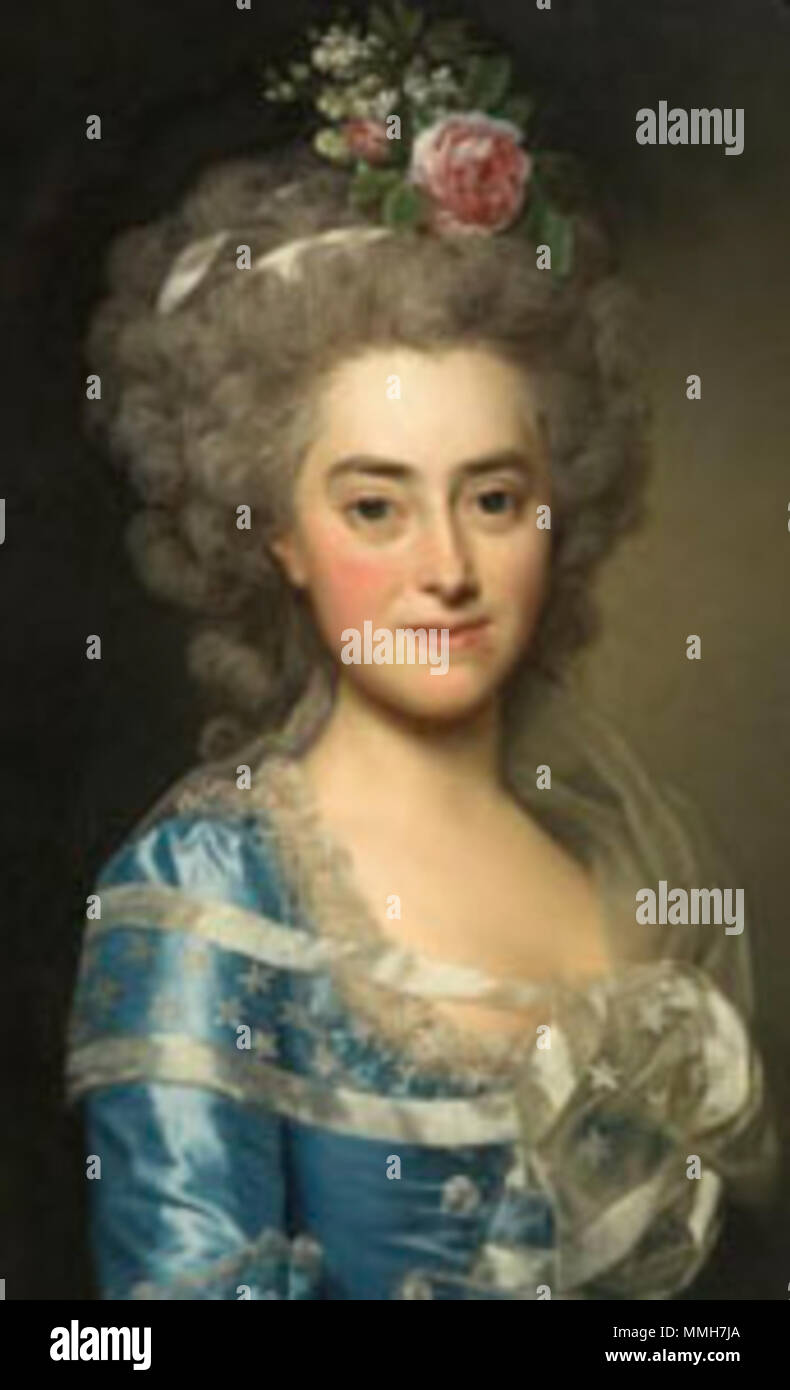 Alexander Roslin: Augustinus Suzanne Roslin, konstnärens Dotter, Geschenk de Carteron Barmont, 1781. Helsingborgs museers Samling Augustinus Suzanne Roslin - verheiratet Carteron de Barmont (Roslins Tochter) Stockfoto