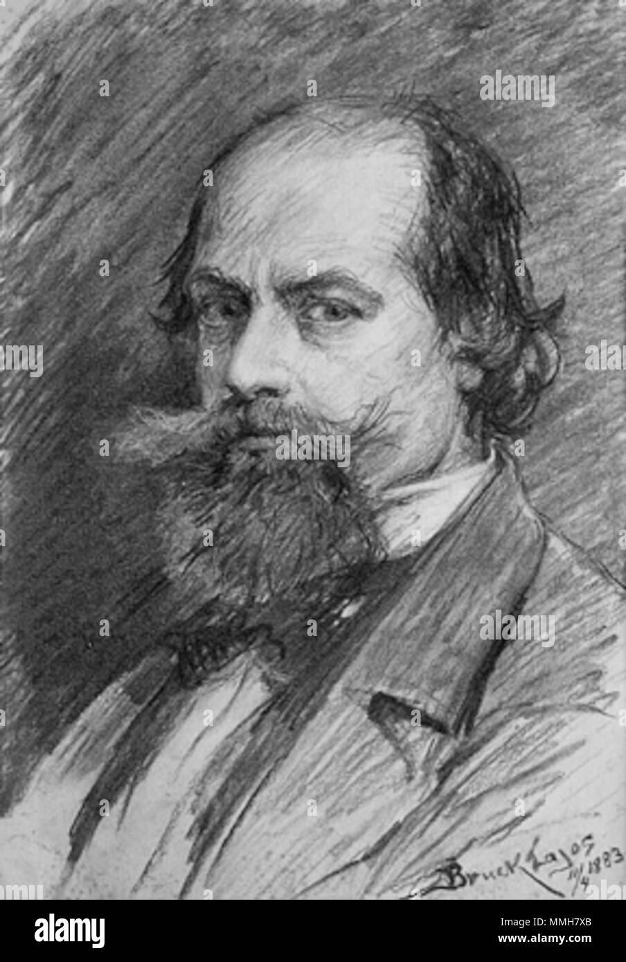 Bruck Portrait von Mihály Munkácsy Stockfoto