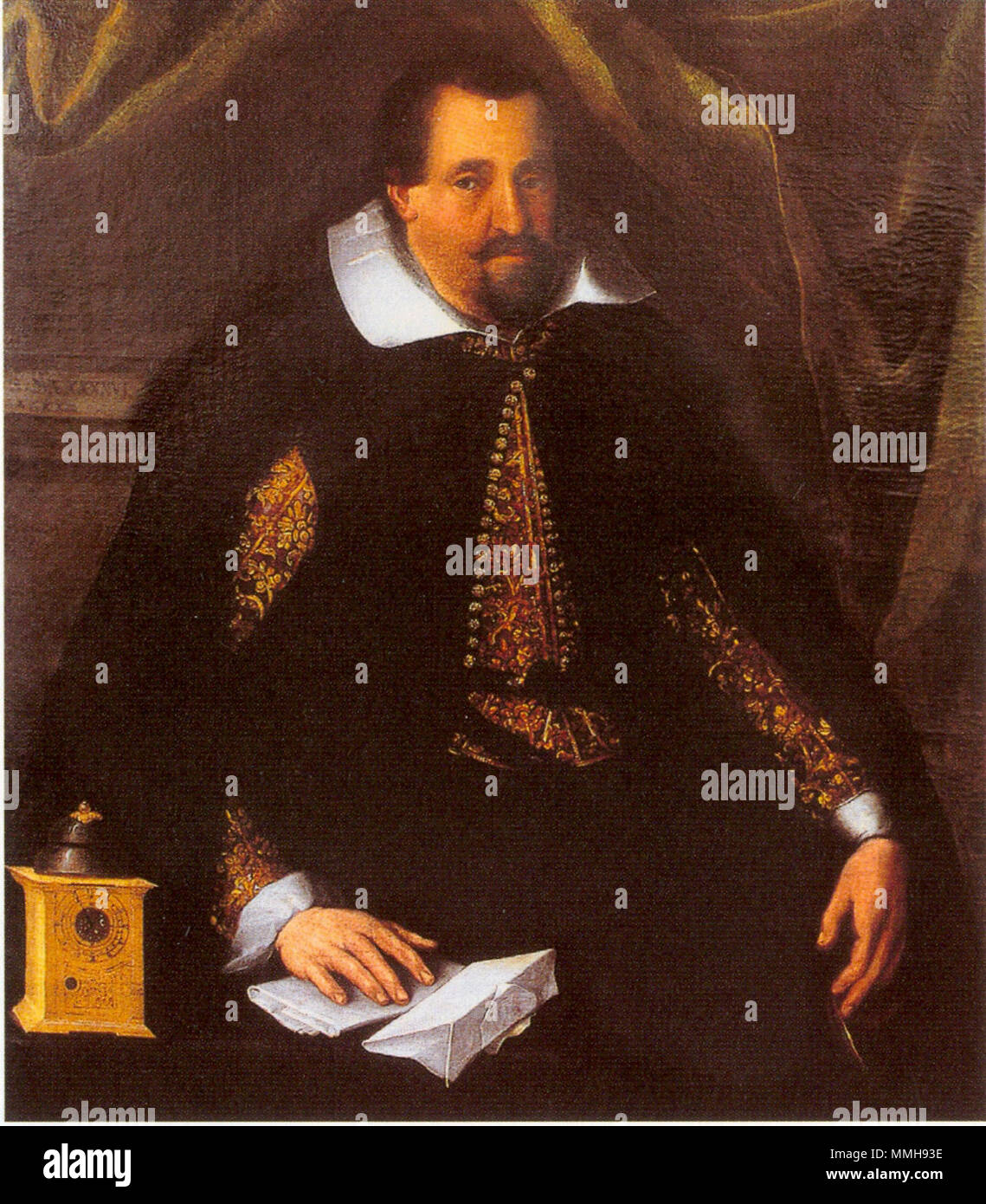 . Johann Graf und Fürst zu Sigmaringen Hohenzollern (* 1578, + 1638) München oberste Hof- und Landeshofmeister des Kurfürsten Maximilian I. von Bayern 1623 in den Reichsfürstenstand erhoben Öl auf Leinwand. 1624. Unbekannt Adel im Wandel 379 Stockfoto