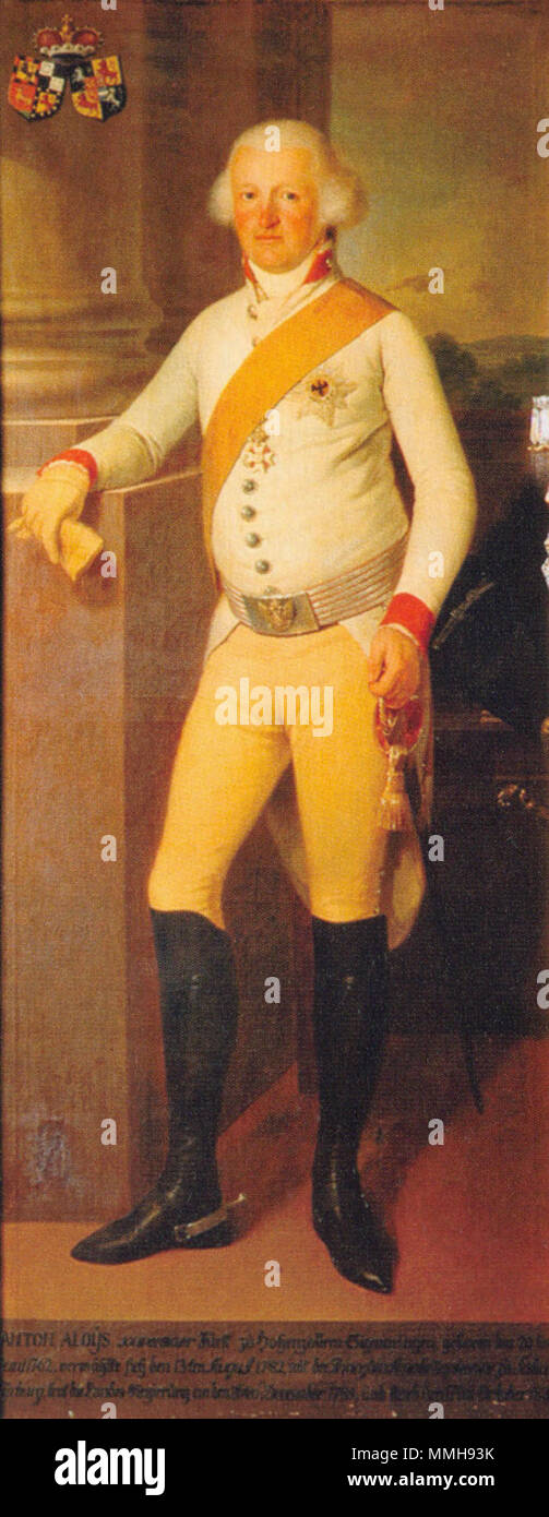 . English: Fürst Anton Aloys von Hohenzollern-Sigmaringen (1762-1831), reg. 1785-1831. 19. Adel im Wandel 401 Stockfoto