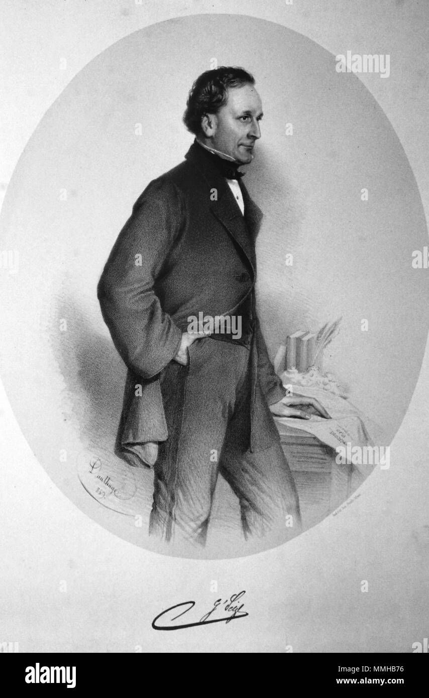 . Deutsch: Georg Sigl (1811-1887), österreichischer Industrieller. Lithographie von Adolf Dauthage, 1857. 1857. Adolf Dauthage (1825-1883) Georg Sigl Litho Stockfoto