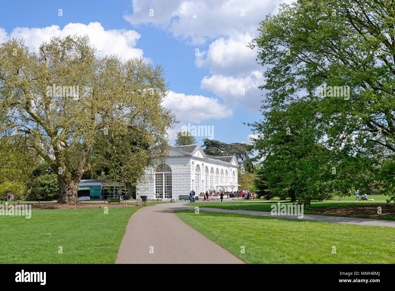 Die Orangerie an der Royal Botanic Gardens Kew, London England Großbritannien Stockfoto