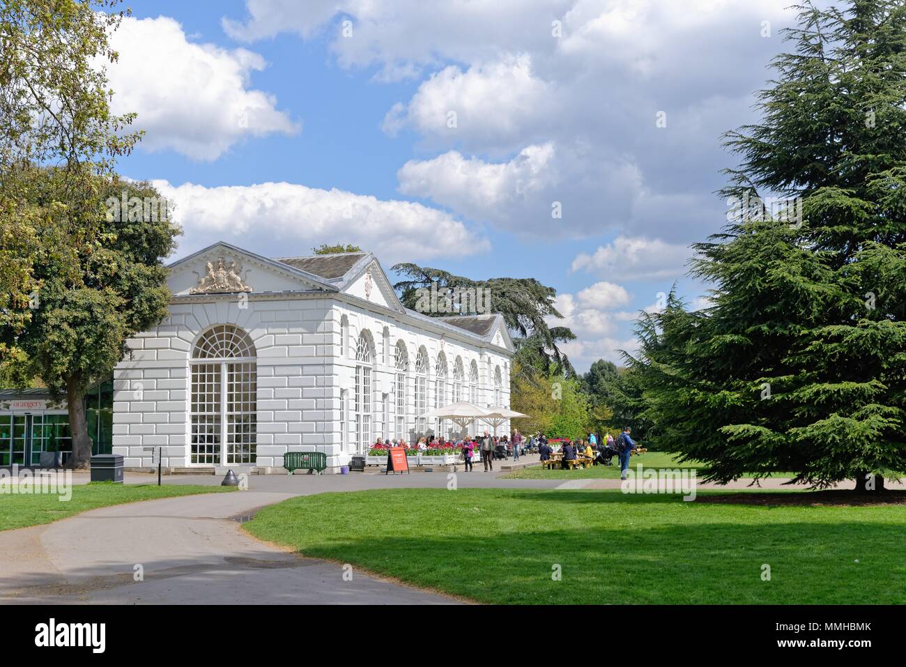 Die Orangerie an der Royal Botanic Gardens Kew, London England Großbritannien Stockfoto