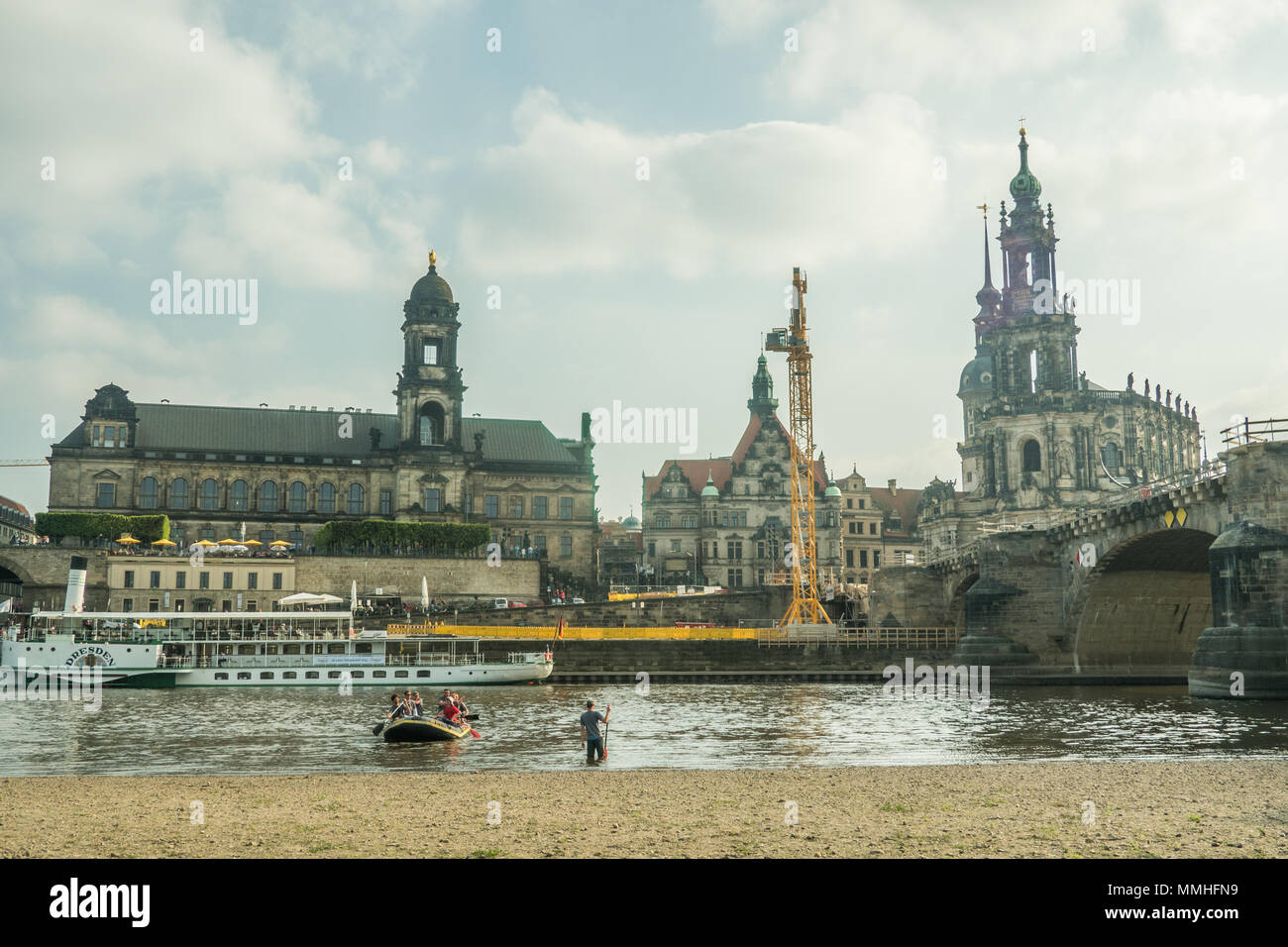 Dresden und der Elbe, Deutschland. Stockfoto