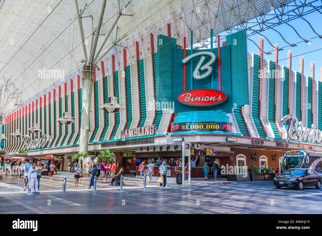 Binion's Gambling Hall and Hotel, früher Binion's Horseshoe Casino in der Fremont Street Experience, Las Vegas, Nevada Stockfoto