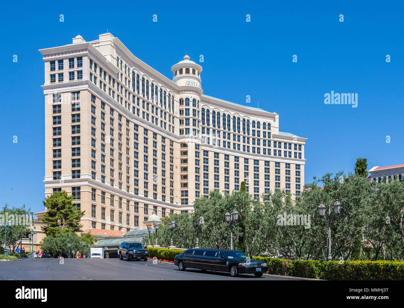 Das Bellagio Luxury Resort und Casino auf dem Las Vegas Strip im Paradies, Nevada Stockfoto