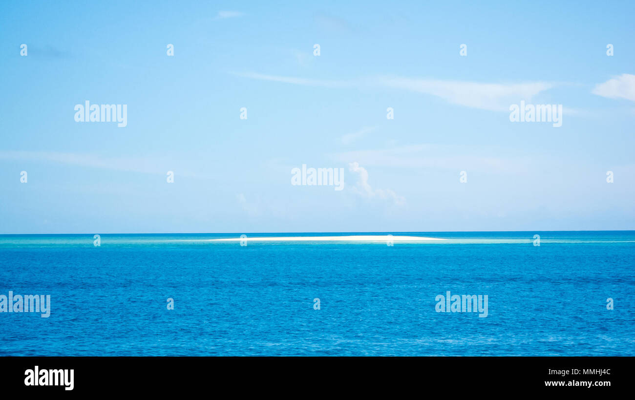 Eine kleine Insel, Strand, Tauchen Great Barrier Reef, eine erstaunliche Erfahrung Stockfoto
