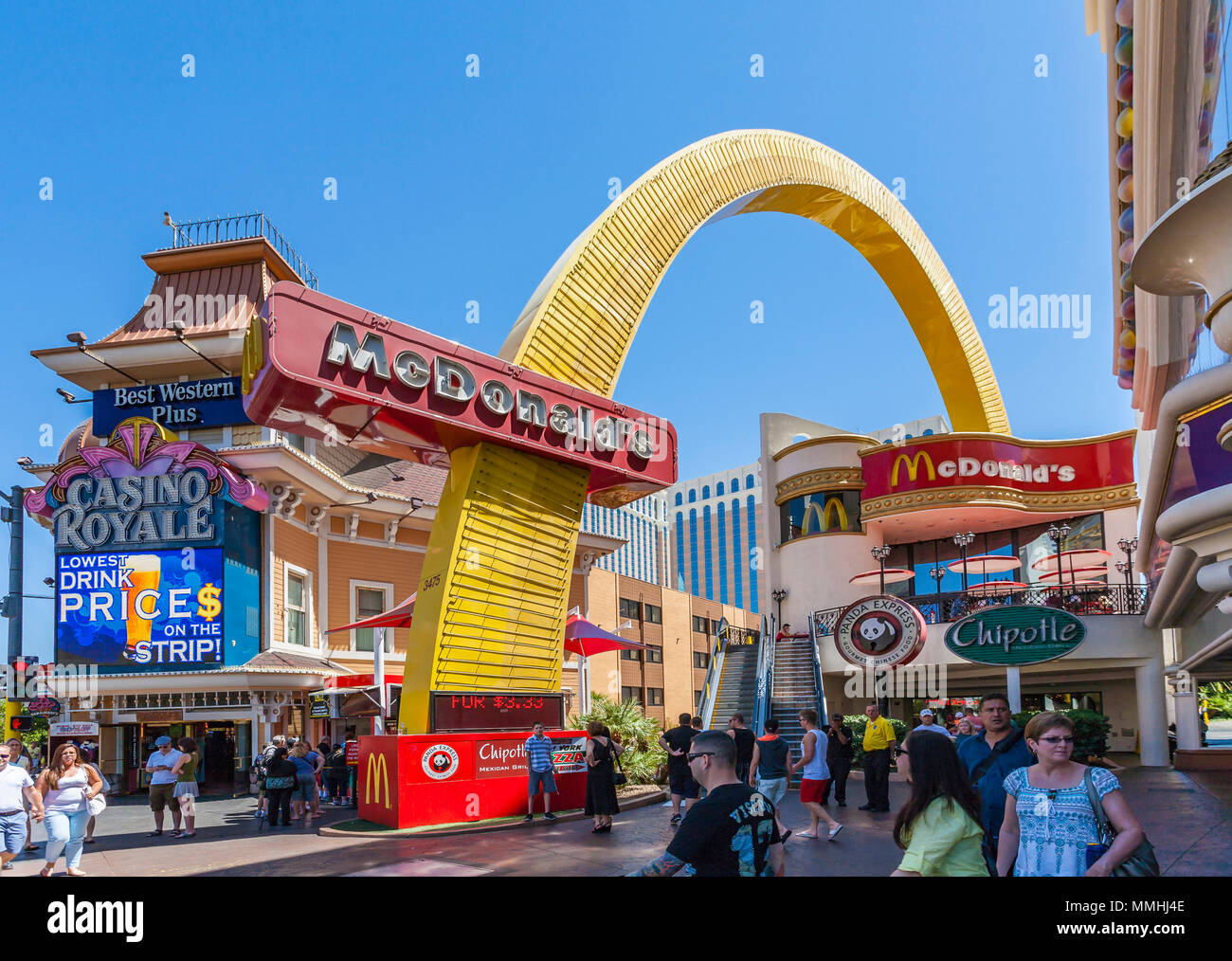 McDonald's Marke Golden Arches auf dem Las Vegas Strip im Paradies, Nevada Stockfoto