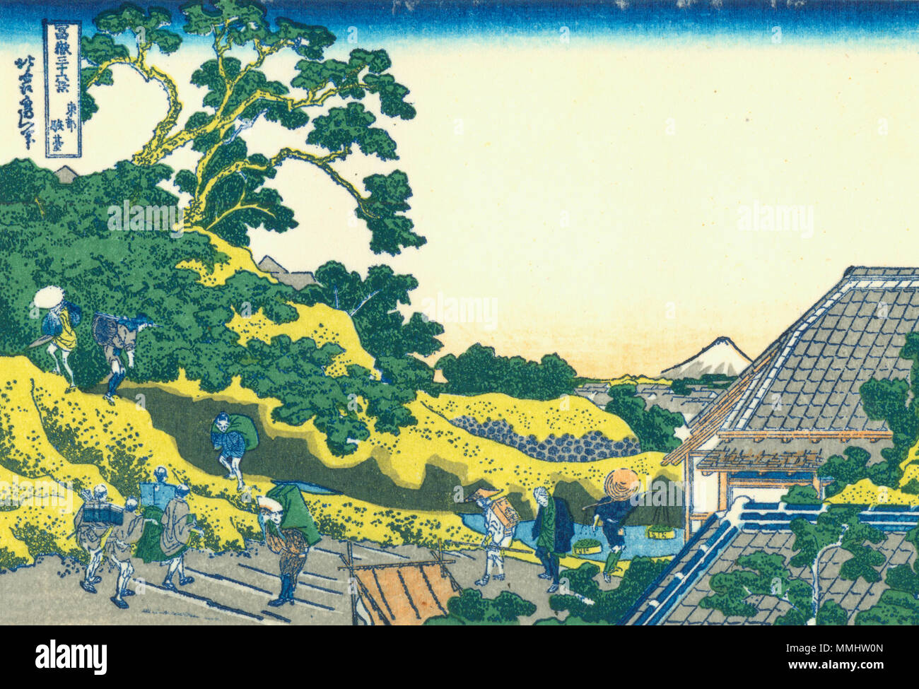 . Teil der Serie 36 Blick auf Mount Fuji, Nr. 03. Japanisch:?????? - T?sundai Sundai, Edo. 1823. Hokusai 03 suruga-Hill Stockfoto