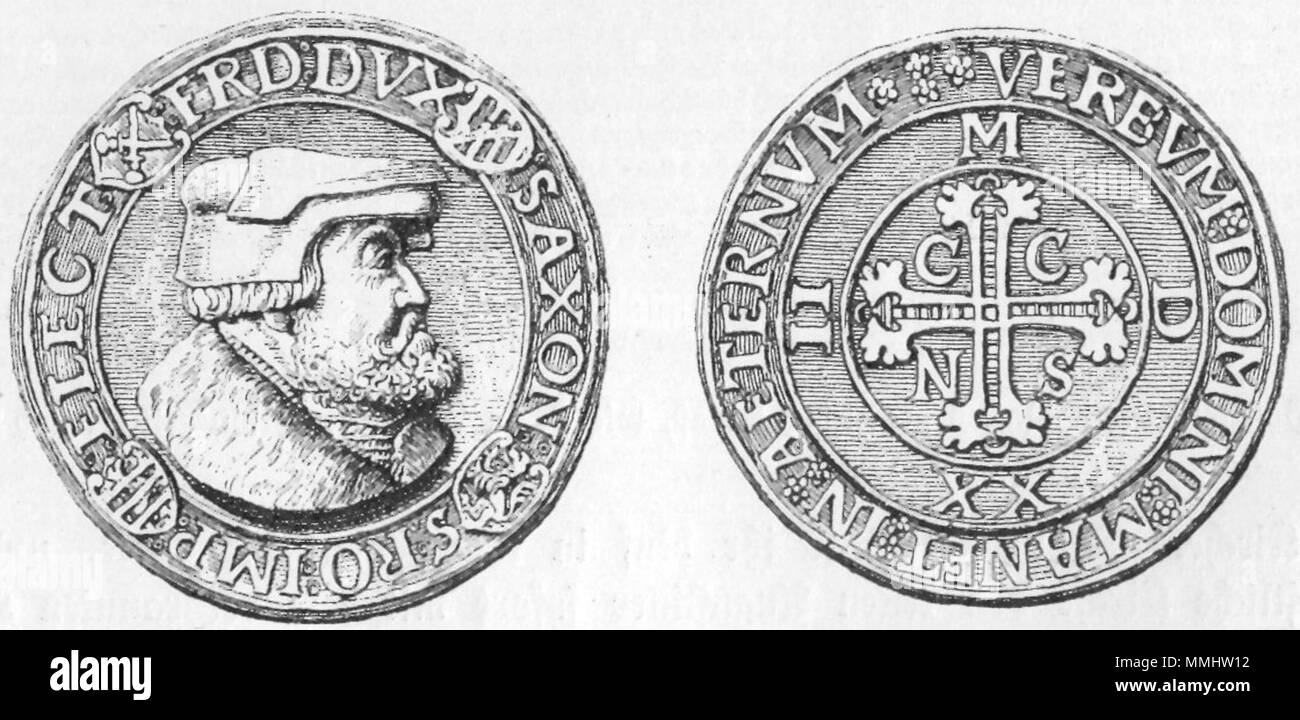 Friedrich der Weise-Münze Stockfoto
