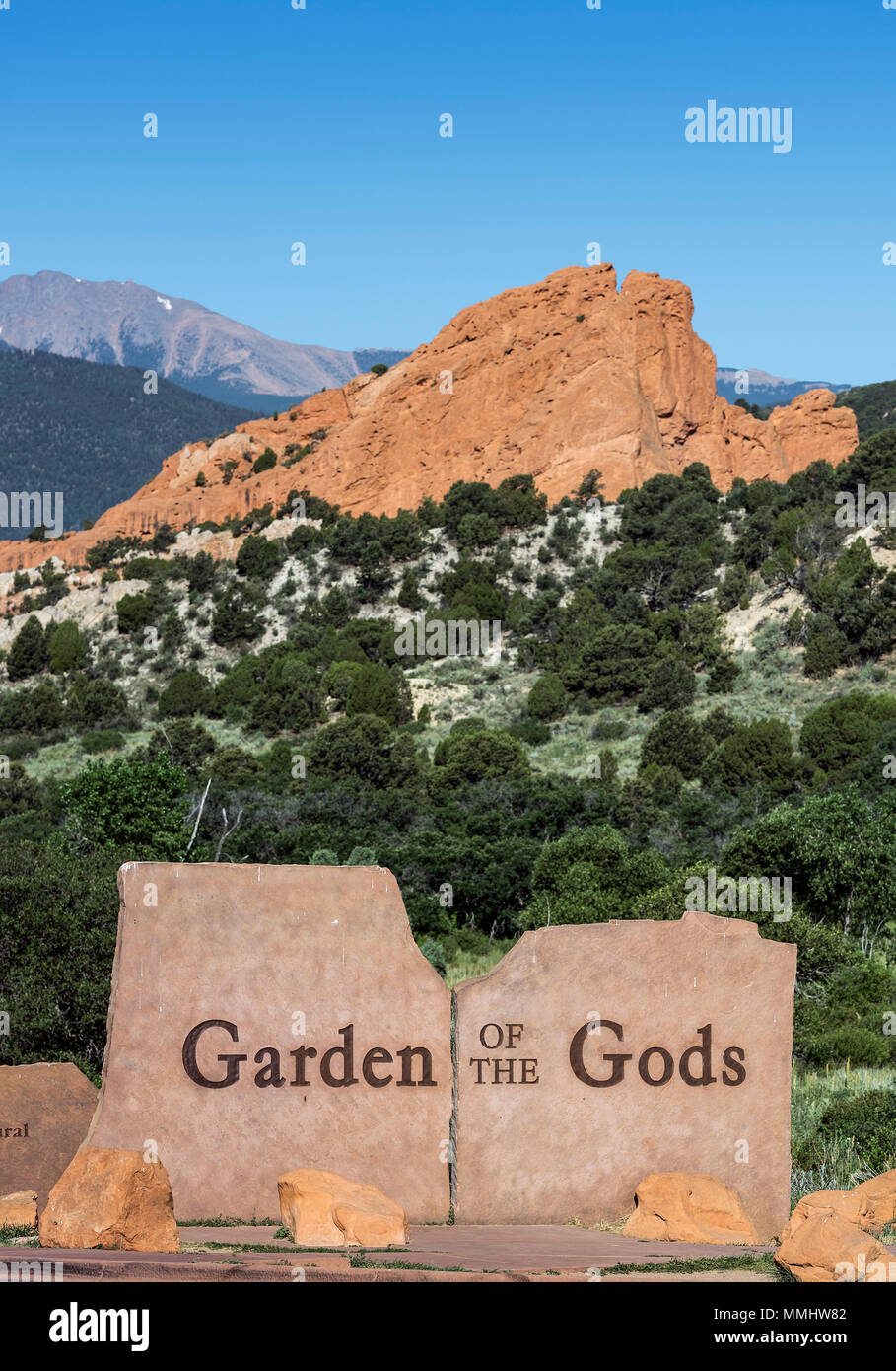 Garten der Götter Park, Colorado Springs, Colorado, USA. Stockfoto