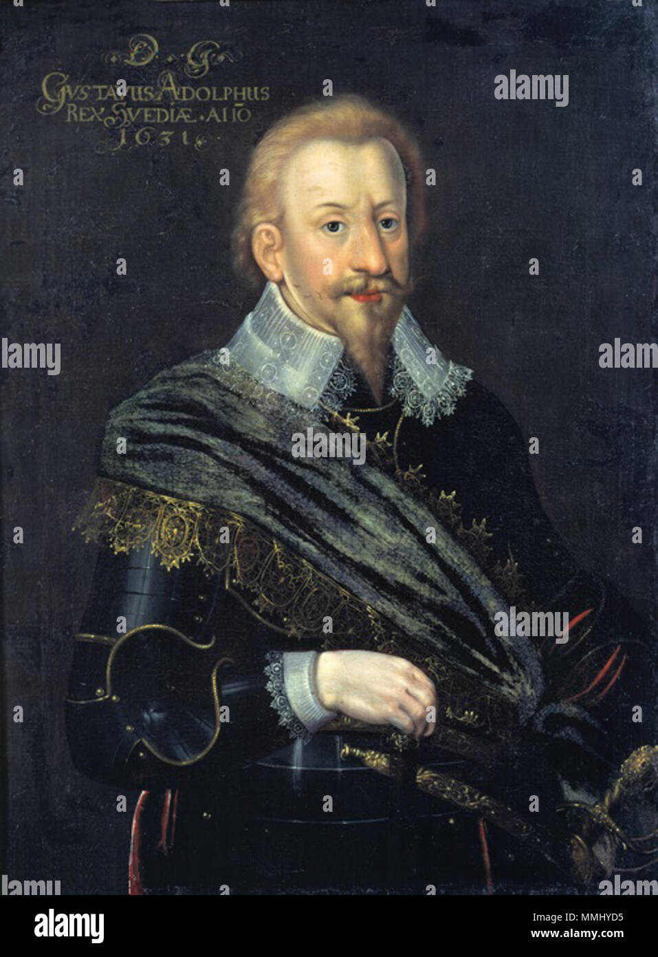 Gustavus Adolphus von Schweden. 1631. Heinrich Bollandt - Gustav II. Adolf von Schweden 1631 Stockfoto