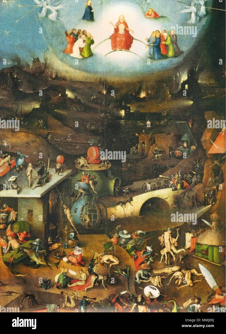 Das Letzte Gericht.. zwischen ca. 1482 und ca. 1516. Bosch Gemälde der Hölle (582 x 800)