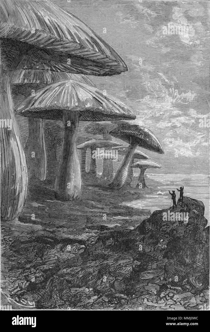 "Die Reise zum Mittelpunkt der Erde" von Édouard Riou 38 Stockfoto