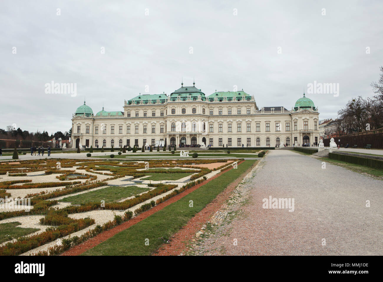 Oberen Schloss Belvedere in Wien, Österreich. Stockfoto